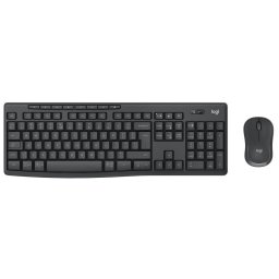 Tastatura si mouse, Logitech, QWERTY, Gri
