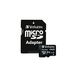 Memory Card microSDXC Verbatim Premium 128 GB, Class 10, UHS-I U1, V10 + Adaptor SD
