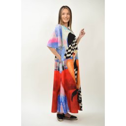 CARUSEL CROMATIC ROCHIE CU AMPLITUDINE SI ACCENTE URBANE DETALII PICTURALE TALIE UNICA Multicolora
