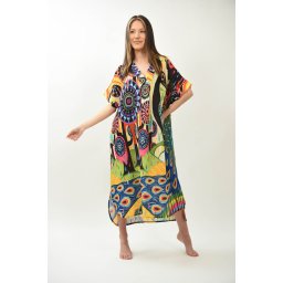 ROCHIE LUNGA DE PLAJA SEMITRANSPARENTA BALI TALIE UNICA Multicolora