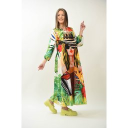 ECHO URBAN ROCHIE MAXI CU BUZUNARE MANECA LUNGA ELECTRIC CATHALEE TALIE UNICA Multicolora