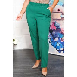 Pantalon Elegant Cu Talie Inalta Verde