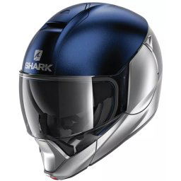 CASCA FLIP-UP SHARK EVOJET DUAL BLANK BLUE GREY MATT