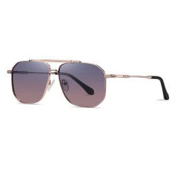 Ochelari de soare Ochelari de Soare, Barbati - Techsuit Polarized (8538) - Rose Gold / Gradient Purple