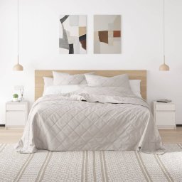 Noptiera, alb, 40x31x50 cm, lemn masiv de pin GartenMobel Dekor