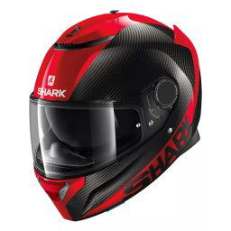 CASCA INTEGRALA SHARK SPARTAN CARBON SKIN NEGRU ROSU