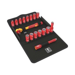Set chei tubulare cu clichet VDE WERA 8100 SB VDE 1 Zyklop 3 8, ³ 17 piese 05004970001