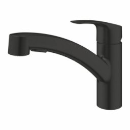 Baterie bucatarie Grohe Eurosmart New cu dus extractibil, negru mat