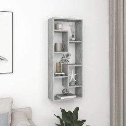Raft de perete, gri beton, 36x16x90 cm, PAL GartenMobel Dekor