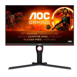 Monitor LED Q27G3XMN/BK Quad HD 27" VA Mini LED Gaming Black-Red