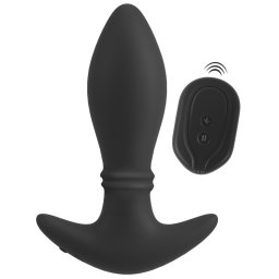 Anos RC Moving Rings Butt Plug Black