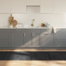 Covor dreptunghiular, gri, 80x500 cm, bambus GartenMobel Dekor