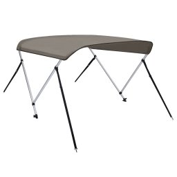 Parasolar barca Bimini cu 2 arcuri, gri, 148,5x133x104 cm GartenMobel Dekor