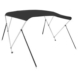 Parasolar barca Bimini cu 3 arcuri, negru, 184x189x135 cm GartenMobel Dekor