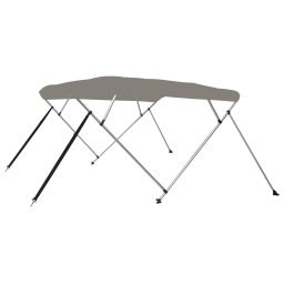 Parasolar barca Bimini cu 4 arcuri, gri, 236x199x135 cm GartenMobel Dekor