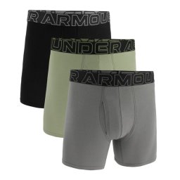 Under Armour Boxeri pentru bărbați Perf Cotton 6in 3Pack Green S