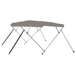 Parasolar barca Bimini cu 4 arcuri, gri, 243x250x131 cm GartenMobel Dekor