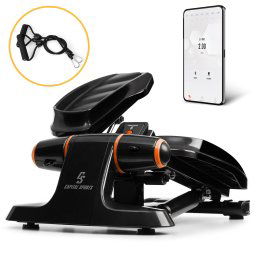 Capital Sports Galaxy Step, mini stepper, suprafețe de rulare premium, afișaj LCD, aplicație, albastru (FITN12-GLXYSTEP-BLU)