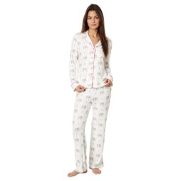 PJ Salvage Love You a Ton Elephant PJ Set Ivory