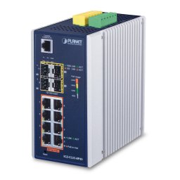 Switch PLANET IGS-5225-8P4S network switch Managed L2+ Gigabit Ethernet (10/100/1000) Power over Ethernet (PoE) Blue, Silver