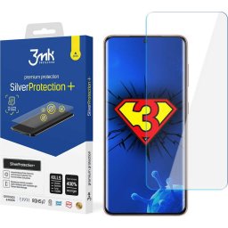 Folie ecran SilverProtection+, pentru Samsung Galaxy S21 FE, Film Full Cover, Aplicare cu gel, Transparent