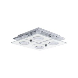 Plafonieră LED RGB dimabilă Eglo 75378 CABO-C 4xGU10/4W/230V + telecomandă