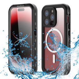 Husa Husa pentru iPhone 15 Pro - ShellBox Waterproof IP68 MagSafe Case - Black