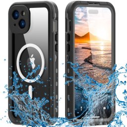 Husa ShellBox Waterproof IP68 MagSafe - Husă waterproof - compatibil cu Apple iPhone 15 Plus - MagSafe, Waterproof - culoare Negru