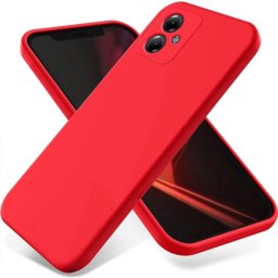 Husa BestCase® Premium Silicon, Compatibila Cu Motorola Moto G54, 1.2MM Slim, Microfibra in interior, Antisoc, Rezistent la socuri, Protectie Camera, Margini ridicate pentru protectia ecranului, Rosu