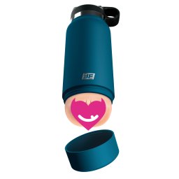 Pipedream PDX Plus Fuck Flask Private Pleaser Discreet Stroker Blue Bottle Light