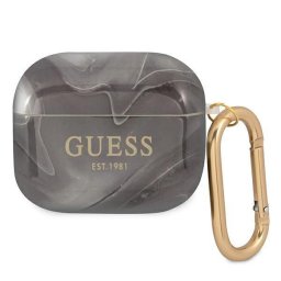 Husă Guess 3, Marble Collection pentru AirPods – Negru