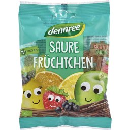 Jeleuri acrisoare cu fructe, vegane bio 100g