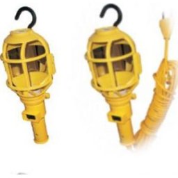 Lampa portabila 1x100W 1xE27 Galben cu lupa fara cablu