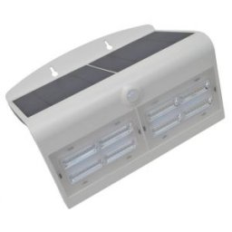 CIL de perete LED, panou fotovoltaic,detector mișcare, alb 6,8 W, 4000 K, 800 lm, IP65, 3,7 V, 4 Ah