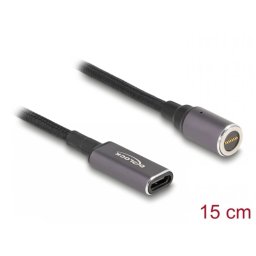 Adaptor de incarcare laptop USB type C la conector magnetic 15cm 60W, Delock 80781