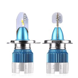 Set 2 lampi H4 LED MI2 auto cu doua faze putere 50W temperatura 6000k