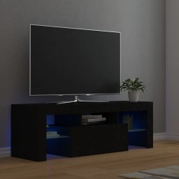 Comoda TV cu lumini LED, negru, 120x35x40 cm GartenMobel Dekor