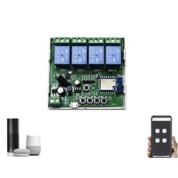 Secutek Modul WiFi inteligent de 4 canale, DC 7-32V, Tuya