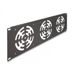 Panel rack 19" 3U pentru 3 ventilatoare 120 mm, Delock 66747