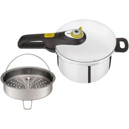 Oala sub presiune Tefal Secure 5 NEO, 6 L, cos pentru gatit la abur, inductie