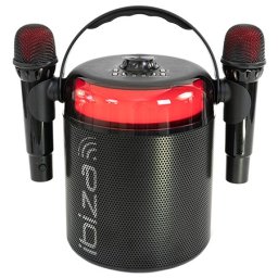 boxa karaoke cu 2 microfoane wireless bt/usb/msd/aux - negru