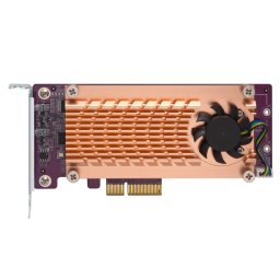 Qnap Dual M.2 22110/2280 PCIe SSD expansion card (PCIe Gen2 x4), Low-profile