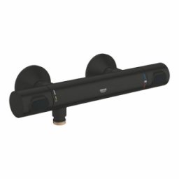 Baterie dus cu termostat Grohe Grohtherm 500, negru mat