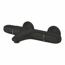Baterie cada dus cu termostat Grohe Grohtherm 1000, negru mat