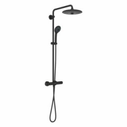 Coloana de dus cu termostat Grohe Euphoria System 260 Phantom Black, negru mat