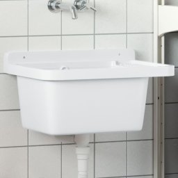 Chiuveta lavoar pentru montare pe perete alb 50x35x24 cm rasina GartenMobel Dekor