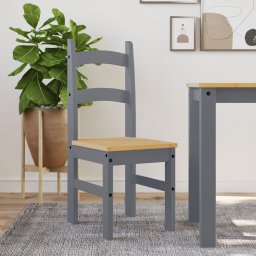 Scaune de bucatarie, 2 buc., gri, 40x46x99cm, lemn masiv de pin GartenMobel Dekor