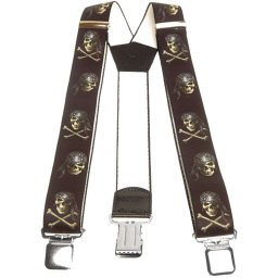 Bretele pentru pantaloni craniu de pirat