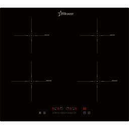 Plita incorporabila STARCREST SIH-6060, Inductie, 4 Zone de gatit, Touch Control, Booster, Timer, Sticla Neagra