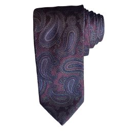 Cravata matase Jacquard grena Paisley Gentlemen`s Corner